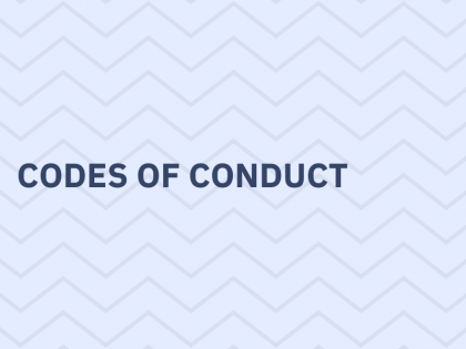 Codes of conduct