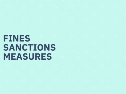 Fines, sanctions, measures