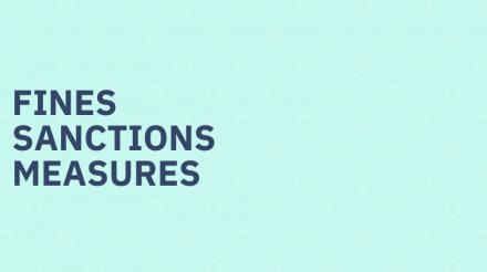 Fines, sanctions, measures