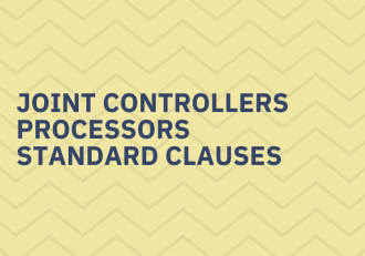 Joint controllers, processors, standard clauses