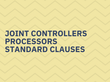 Joint controllers, processors, standard clauses