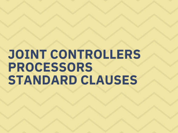 Joint controllers, processors, standard clauses
